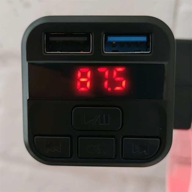 Автомобильный FM модулятор трансмиттер для машины Power Pik 26X Bluetooth 2xUSB/3.1A/microSD - изображение 3