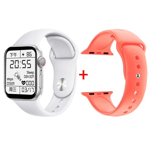 Смарт часы Smart Watch S6 Z32 PRO-44mm с двумя браслетами, голосовой вызов, фитнес трекер, измерение температуры тела White - изображение 3