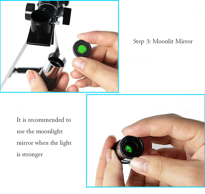 Универсальный телескоп со штативом для астрономических наблюдений UKC 50х360F с увеличением 18x, 27x, 60х, 90х и лунным фильтром - Фото 17 Универсальный телескоп со штативом для астрономических наблюдений UKC 50х360F с увеличением 18x, 27x, 60х, 90х и лунным фильтром - изображение 17