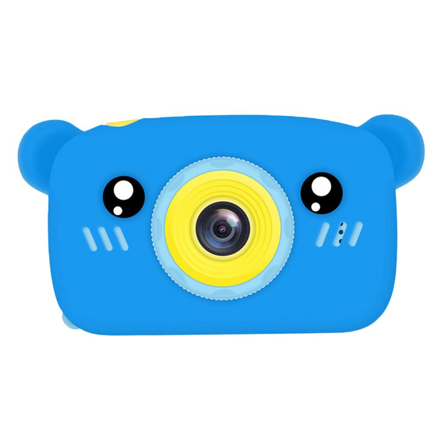 Дитячий цифровий фотоапарат Smart Kids KM-89 Цифрова камера Ведмедик Teddy з іграми та рамками, Full HD, 12 МП Блакитний + Карта пам'яті 32 ГБ - зображення 4