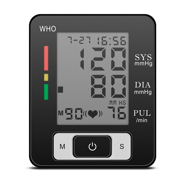 Электронный тонометр на запястье автоматический Pressure Indicator W133 с экраном и кейсом для хранения+Напалечный пульсоксиметр LK87 - изображение 2