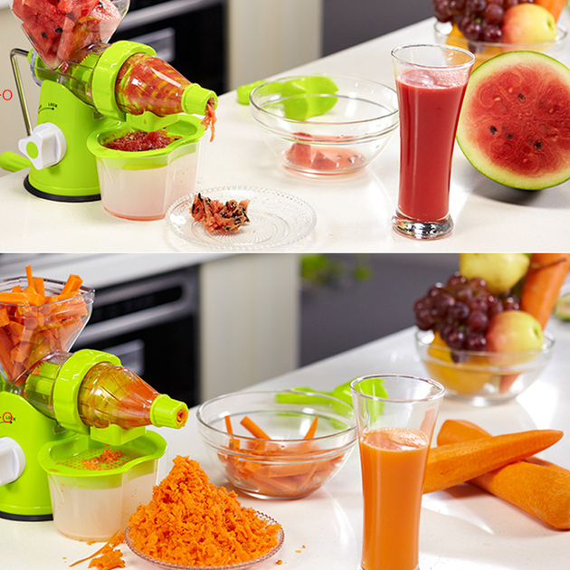 Ручная соковыжималка с вакуумным креплением мультифункциональная Juice Squeezer JS0569 для фруктов и овощей - изображение 12