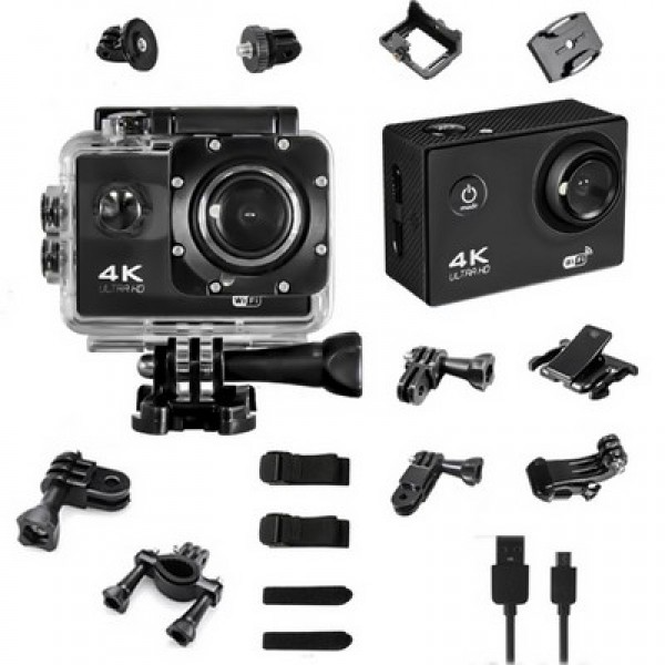 Экшн камера с аквабоксом для подводной съёмки водонепроницаемая Action camera SJR700 UltraHD Черная + Гибкий штатив - Фото 12 Экшн камера с аквабоксом для подводной съёмки водонепроницаемая Action camera SJR700 UltraHD Черная + Гибкий штатив - изображение 12