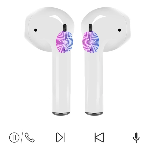 Беспроводные bluetooth наушники EARBUDS TWR-98-5 c зарядным кейсом и карабином, стерео звучание White - изображение 2