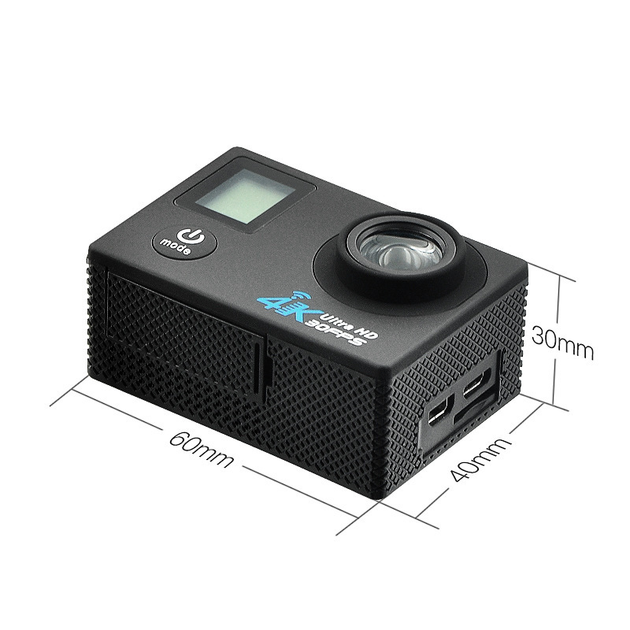 Экшн камера с аквабоксом и набором креплений Action Camera A100 WiFi 4K два экранама Черная + пульт - Фото 12 Экшн камера с аквабоксом и набором креплений Action Camera A100 WiFi 4K два экранама Черная + пульт - изображение 12