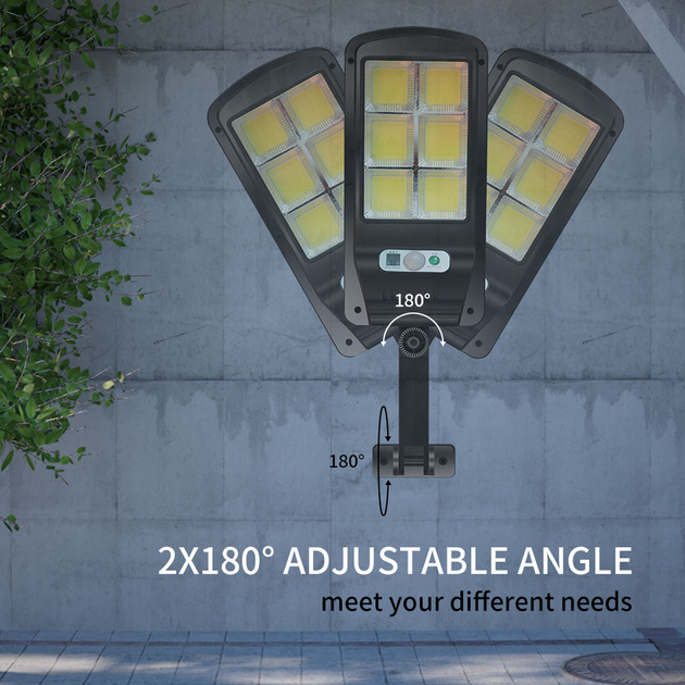 Вуличний настінний світильник Solar Light B18-6 COB з пультом дистанційного керування та сонячною батареєю LED ліхтар з датчиком руху - зображення 4