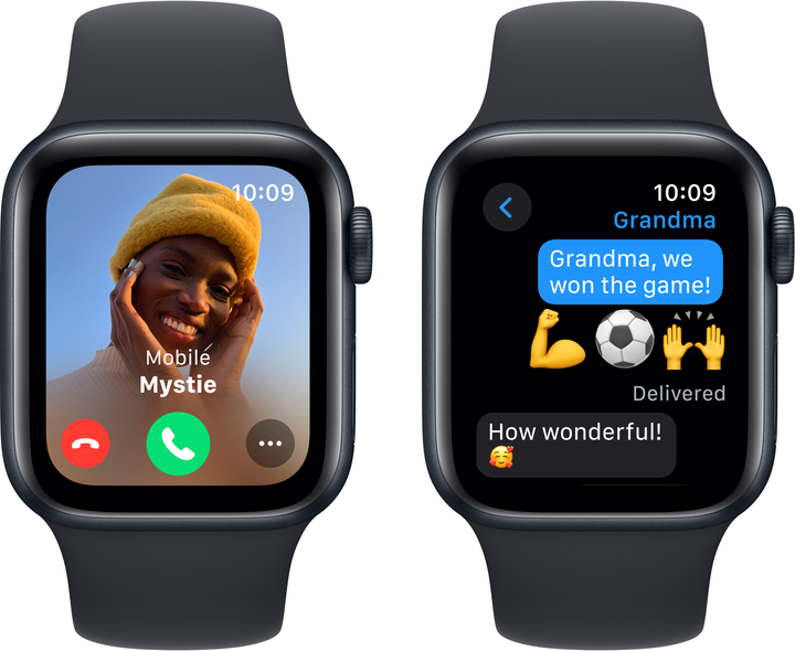 Smartwatch Apple Watch SE (2023) GPS 40mm Midnight Aluminium Case with Midnight Sport Band - S/M (MR9X3) - obraz 4