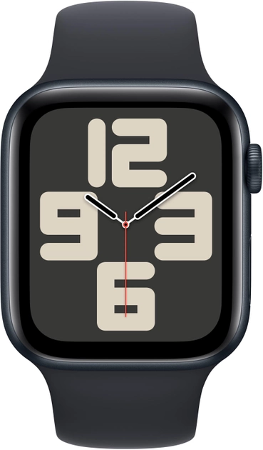 Smartwatch Apple Watch SE (2023) GPS 44mm Midnight Aluminium Case with Midnight Sport Band - S/M (MRE73) - obraz 2
