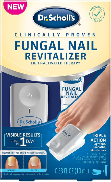 Fungal Nail Treatment Dr. Scholl's Revitalizer LED Light-Activated Therapy, Erase Toenail Discoloration Fungus 10 ml (5038483958100) - obraz 1