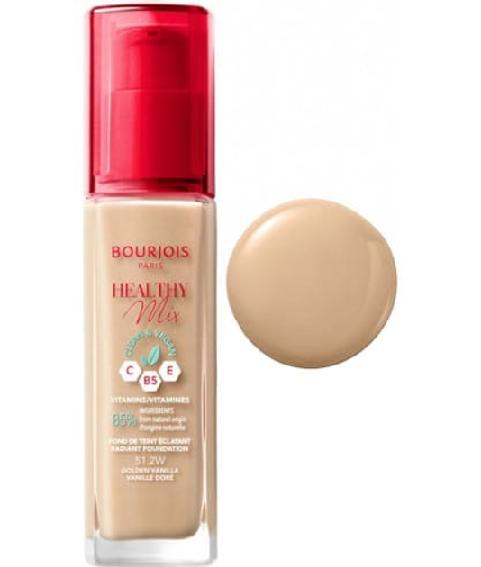 Podkład matujący Bourjois Healthy Mix Radiant 51-Light Vanilla 30ml (3616303397319) - obraz 1