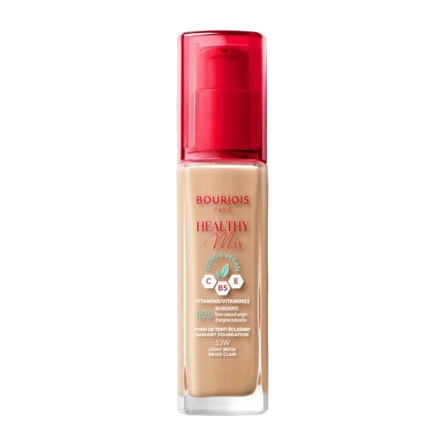 Тональний крем Bourjois Healthy Mix Radiant Foundation 53-Light Beige 30 мл (3616303397364) - зображення 1