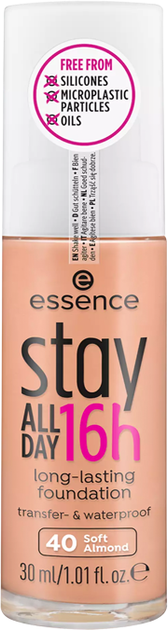 Тональний крем Essence Cosmetics Stay All Day 16h Long-Lasting Maquillaje 40-Soft Almond 30 мл (4059729339133) - зображення 1