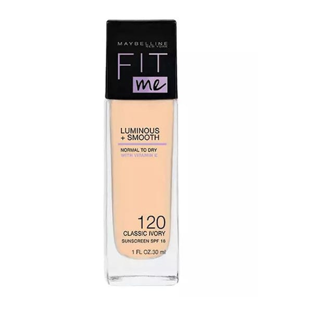 Тональний крем Maybelline Fit Me! Luminous + Smooth SPF18 Foundation 120 Classic Ivory 30 мл (3600530746521) - зображення 1