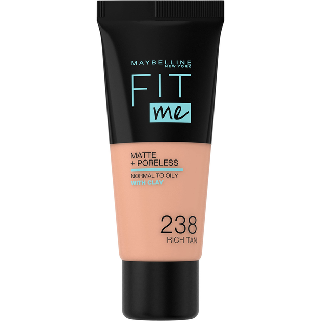 Тональний крем Maybelline Fit Me Matte + Poreless Foundation 238 Rich Tan 30 мл (3600531395544) - зображення 1