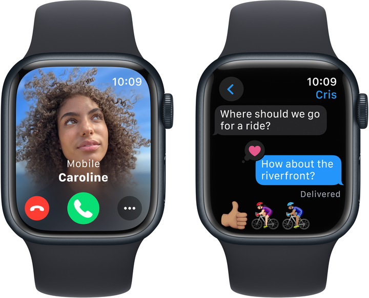 Смарт-годинник Apple Watch Series 9 GPS 41mm Midnight Aluminium Case with Midnight Sport Band - S/M (MR8W3) - зображення 6