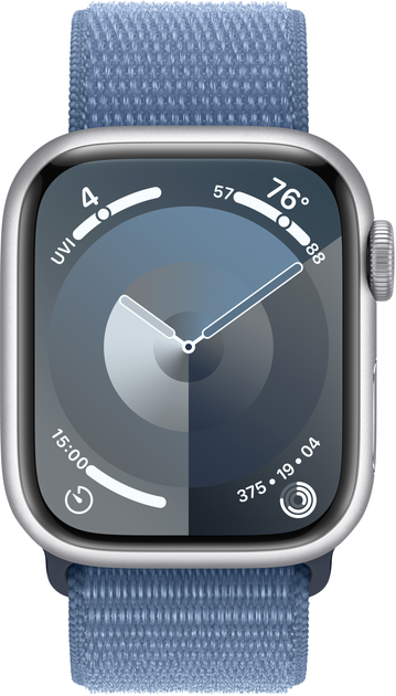 Смарт-годинник Apple Watch Series 9 GPS 41mm Silver Aluminium Case with Winter Blue Sport Loop (MR923) - зображення 2