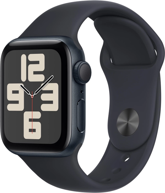 Smartwatch Apple Watch SE (2023) GPS + Cellular 40mm Midnight Aluminium Case with Midnight Sport Band - S/M (MRG73) - obraz 1