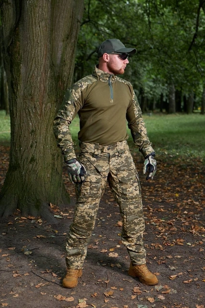 Військова тактична форма Піксель з наколінниками, тактичний костюм піксельний Піксель ЗСУ комплект 48 - зображення 1