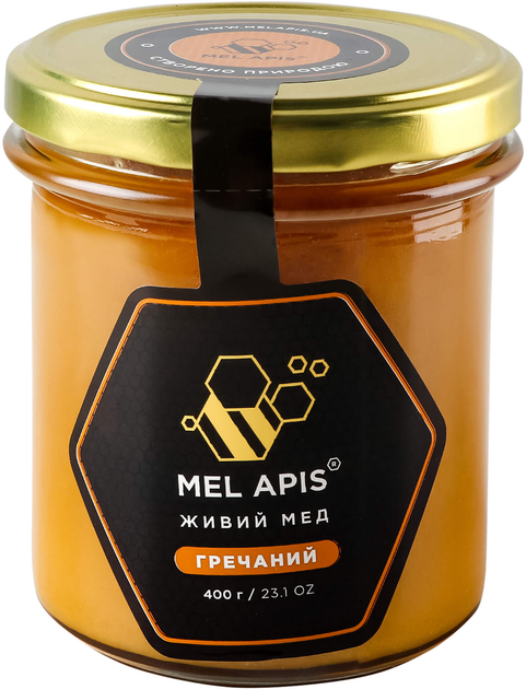 Мед натуральний Mel Apis Гречаний 400 г (0.4 кг) (4820223530223) - зображення 3