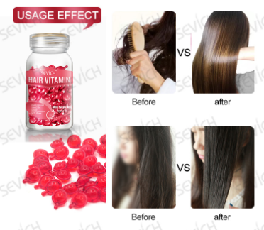 Витамины Sevich hair vitamin капсулы для поврежденных волос красные - изображение 3
