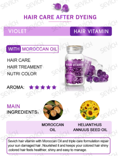 Витамины Sevich hair vitamin капсулы для окрашенных волос фиолетовые - изображение 5