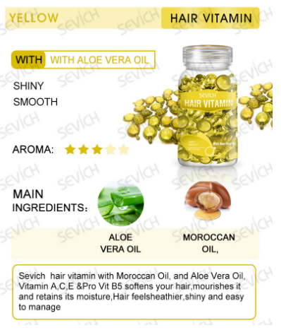 Капсули Sevich hair vitamin вітамінні для живлення і блиску волосся жовті - зображення 5