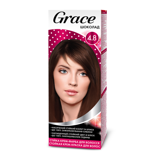 Крем-фарба для волосся Grace Шоколад 4,8 (4823001603997) - Фото 1 Крем-фарба для волосся Grace Шоколад 4,8 (4823001603997) - зображення 1