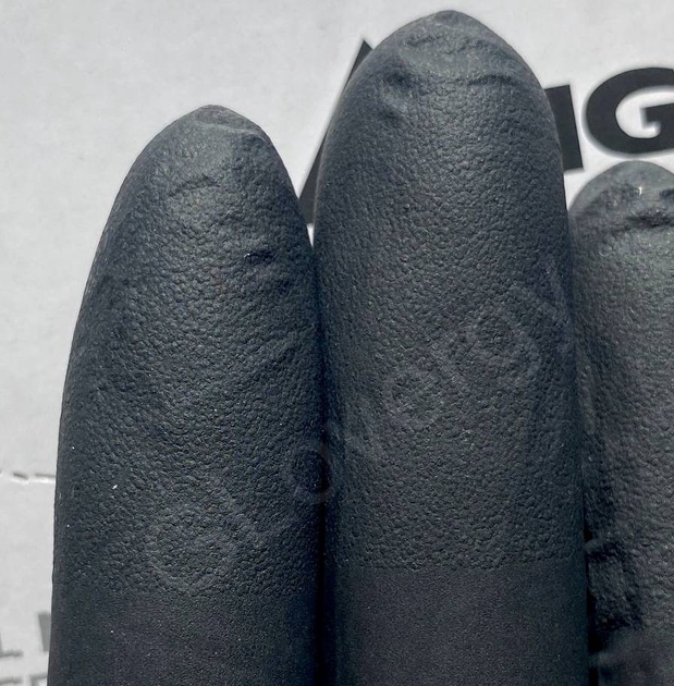 Рукавички нітрилові чорного кольору IGAR розмір M, 200 шт - зображення 2