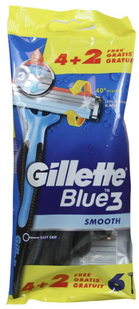 Одноразовые станки для бритья Gillette Blue 3 Disposable Razor 6 шт ...