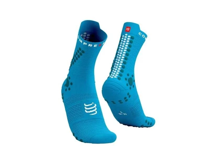 Высокотехнологические беговые безшовные носки Pro Racing Socks V4.0 Trail, Hawaiian Ocean/Shaded Spruce, T4 (44-47) 