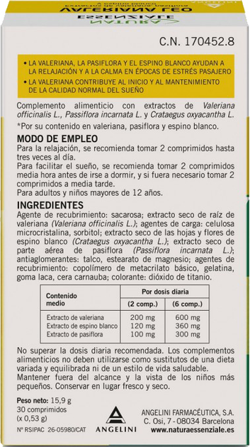 Suplement diety Angelini Natura Essenziale Valeriana Leo 30 tabletek (8430992114911) - obraz 3