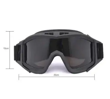 Тактические защитные очки Сombat со сменными линзами (3 шт.) Черная - изображение 2