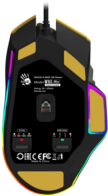 Мышь A4Tech Bloody W95 Max USB Sports Lime (4711421985727) – фото