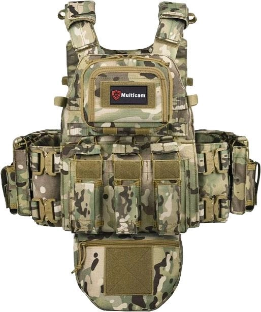 Плитоноска-тактический военный жилет разгрузки Multicam X950 Molle Cordura 1000D Мультикам - изображение 1