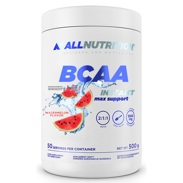 Комплекс амінокислот Watermelon BCAA Max Support Instant - 500g Watermelon - Фото 1 Комплекс амінокислот Watermelon BCAA Max Support Instant - 500g Watermelon - зображення 1