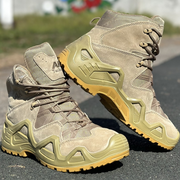 Чоловічі армійські черевики AK військові берці демісезонні Tactic тактичні берці Waterproof койот 45 розмір - зображення 2