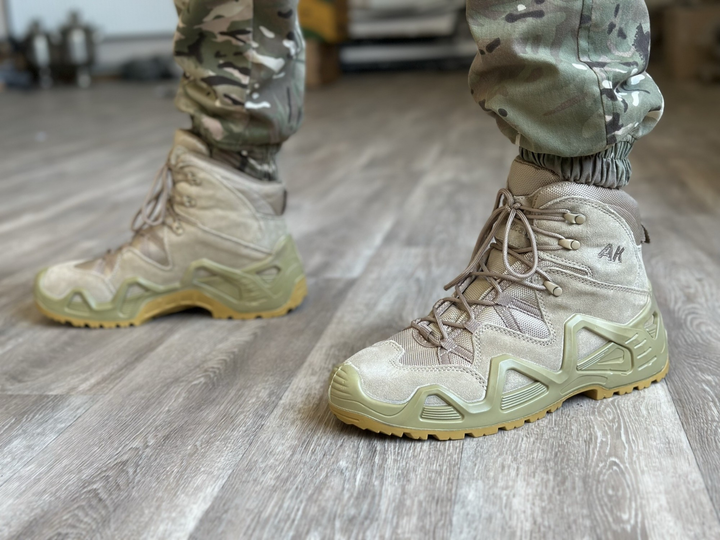 Чоловічі тактичні берці AK військові демісезонні берці Tactic армійські черевики Waterproof койот 43 розмір - зображення 2