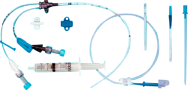 Набор Teleflex для центральной венозной катетеризации с двухпросветным катетером Blue FlexTip: 7 Fr х 20 см (CV-16702) - изображение 1