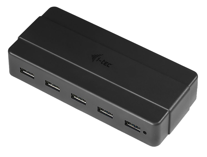 USB-хаб i-Tec на 7 USB 3.0 портів з блоком живлення чорний (U3HUB742) - зображення 1