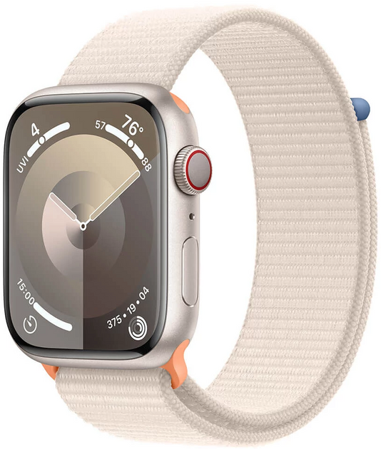 Смарт-годинник Apple Watch Series 9 GPS + Cellular 45mm Starlight Aluminium Case with Starlight Sport Loop (MRMA3) - зображення 1