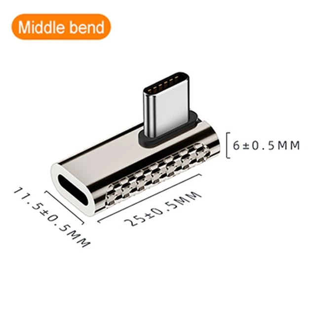 Угловой адаптер переходник OTG USB Type-C M/F (Type-C 4.0, 20Gbps, 4K/8K) Zinc Style-4 (48628) - Фото 3 Угловой адаптер переходник OTG USB Type-C M/F (Type-C 4.0, 20Gbps, 4K/8K) Zinc Style-4 (48628) - изображение 3