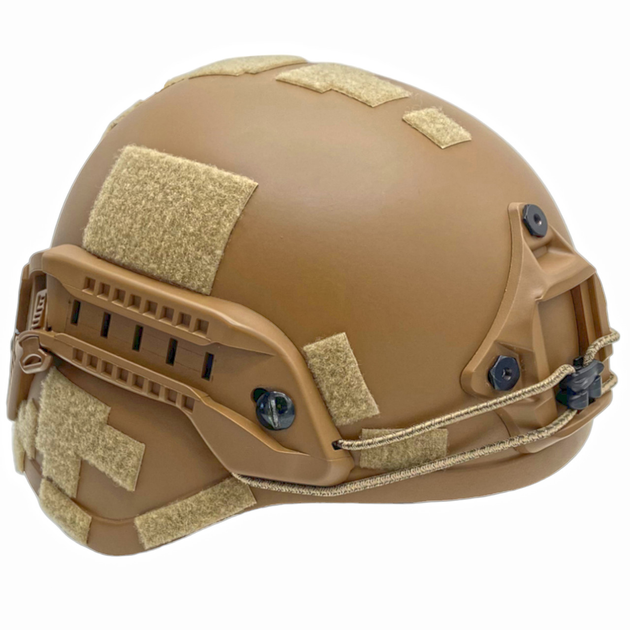 Каска шлем кевларовая военная тактическая Производство Украина ОБЕРІГ F2 (койот)клас 1 ДСТУ NIJ IIIa - изображение 2