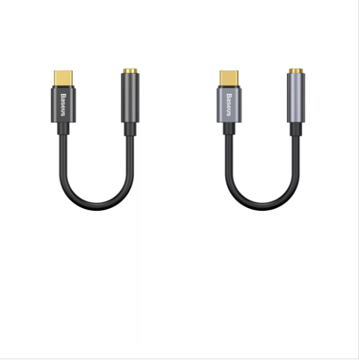 AUX адаптер Baseus L54 (Type-C to 3.5mm) F/M, серый - Фото 1 AUX адаптер Baseus L54 (Type-C to 3.5mm) F/M, серый - изображение 1