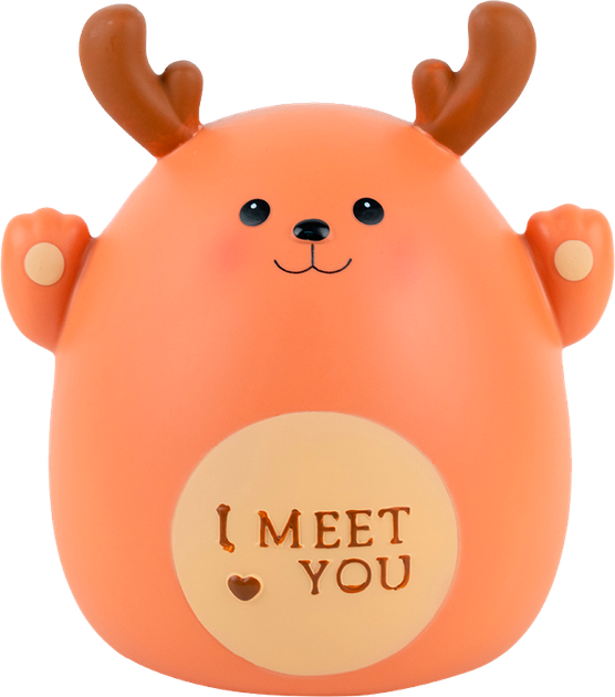 Копилка Kite Deer пластиковая 17х13х13 см Оранжевая (K23-498-4) - Фото 1 Копилка Kite Deer пластиковая 17х13х13 см Оранжевая (K23-498-4) - изображение 1