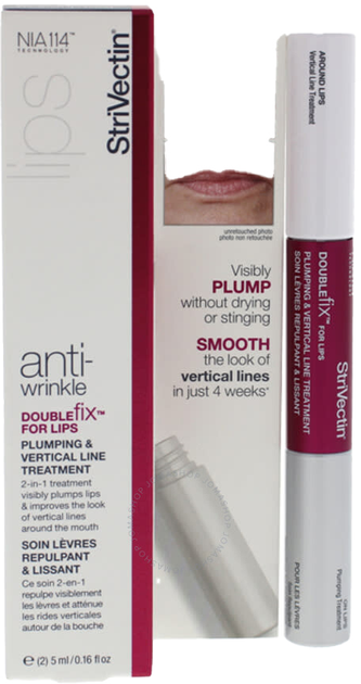 Гігієнічна помада StriVectin Double Fix for Lips Plumping & Vertical Line 5+5 мл (810907028102) - зображення 1