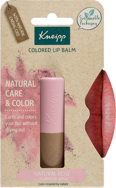 Бальзам для губ Kneipp Colored Lip Balm Natural Rose 3.5 g (4008233160207) - зображення 1