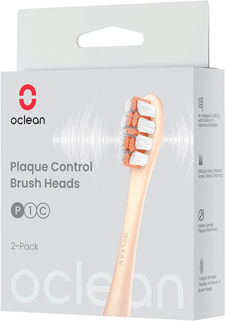 Насадка для електричної зубної щітки Oclean P1C8 2 шт Gold - зображення 4