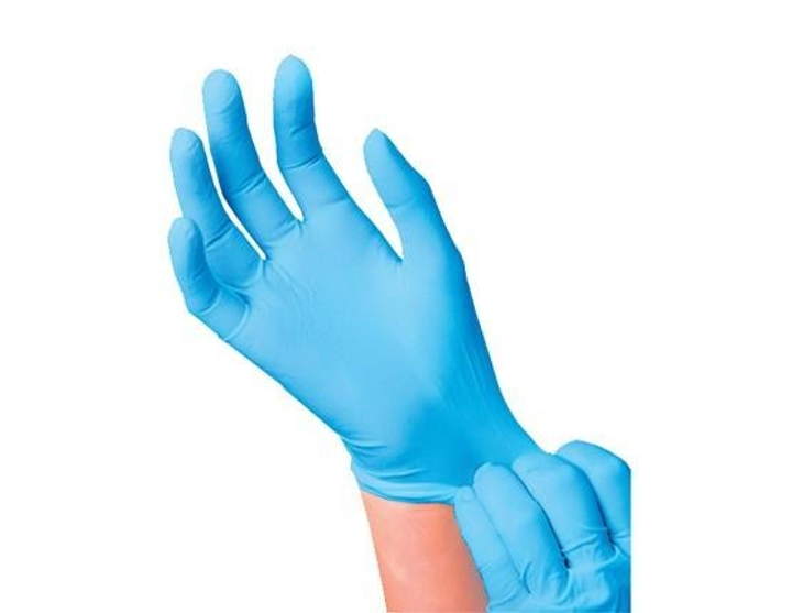 Нітрилові рукавички Medicom SafeTouch® Slim Blue без пудри Розмір M 500 шт - изображение 2