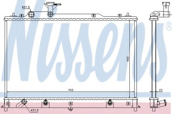 Радіатор MZ CX-7(07-)2.2 CDVi(+)[OE L33L-15-200] Nissens (68524) - зображення 1