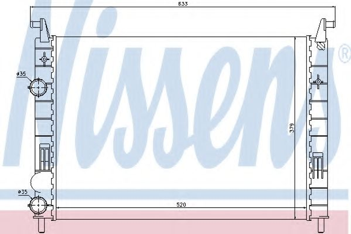 Радіатор FT ALBEA(02-)1.2 i(+)[OE 46815887] Nissens (61683) - зображення 1